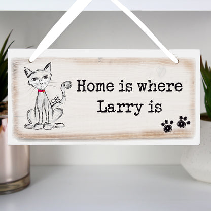 Personalised Cat Wooden Sign - MK&JD Gifts