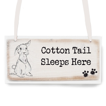 Personalised Rabbit Wooden Sign - MK&JD Gifts