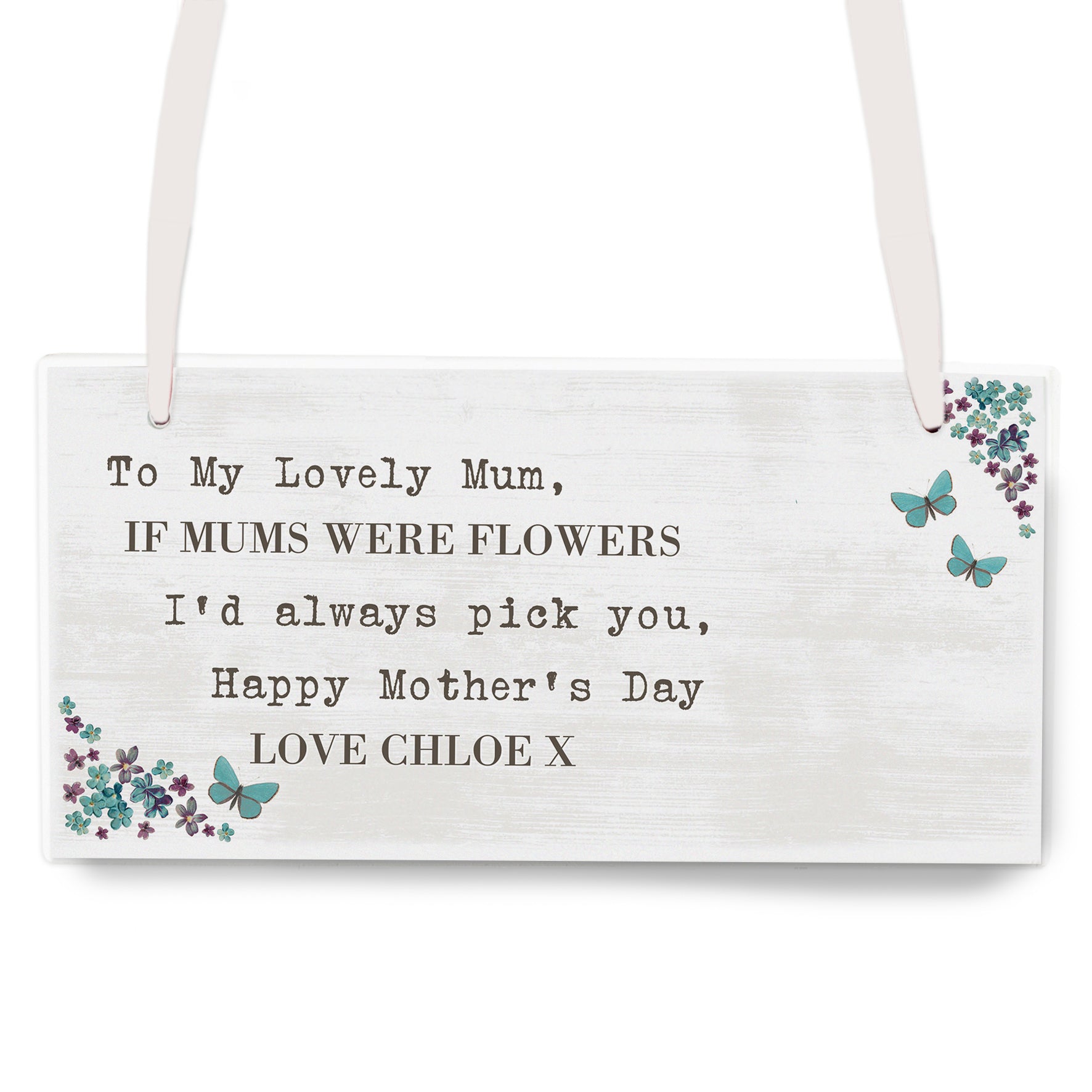 Personalised Forget me not Wooden Sign - MK&JD Gifts