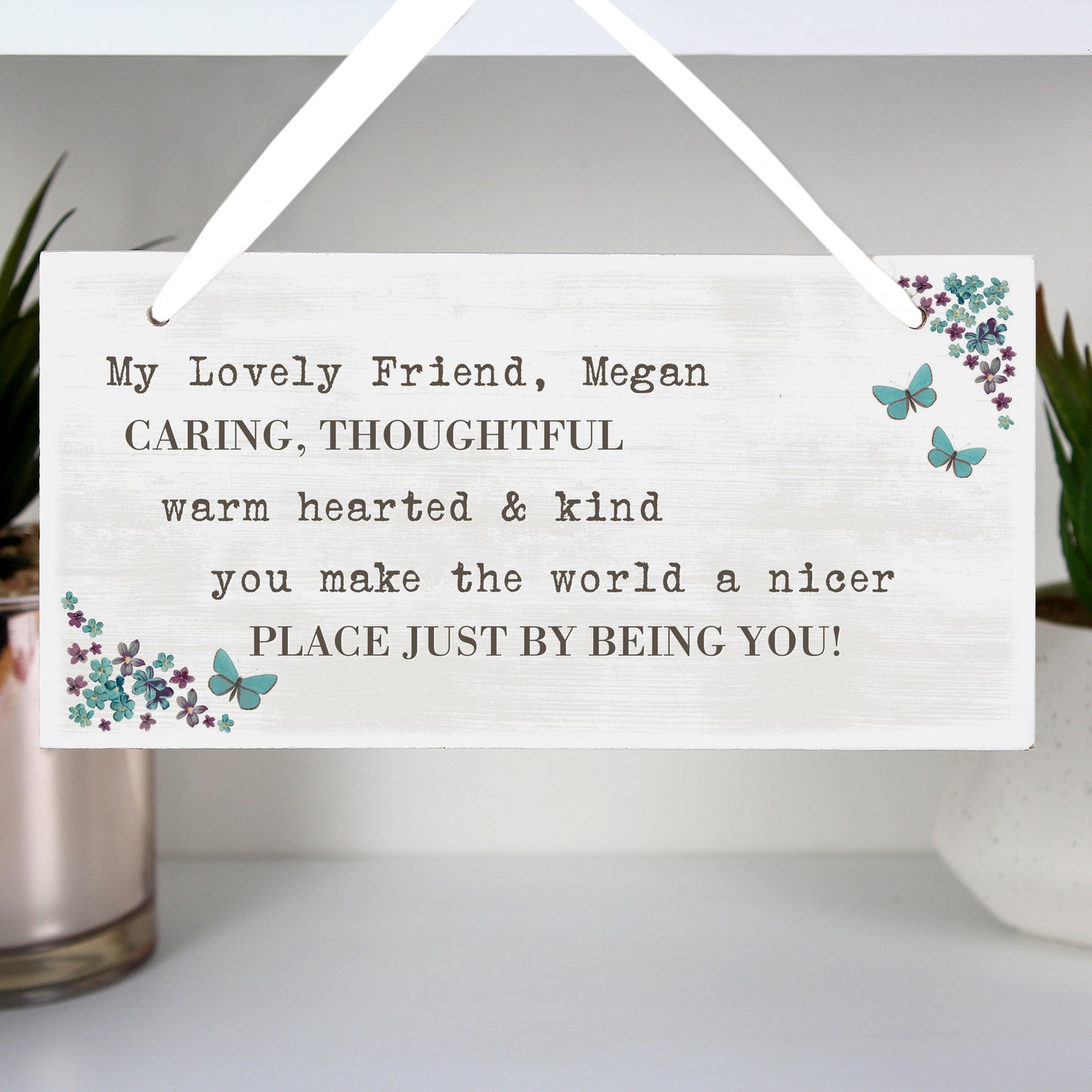 Personalised Forget me not Wooden Sign - MK&JD Gifts