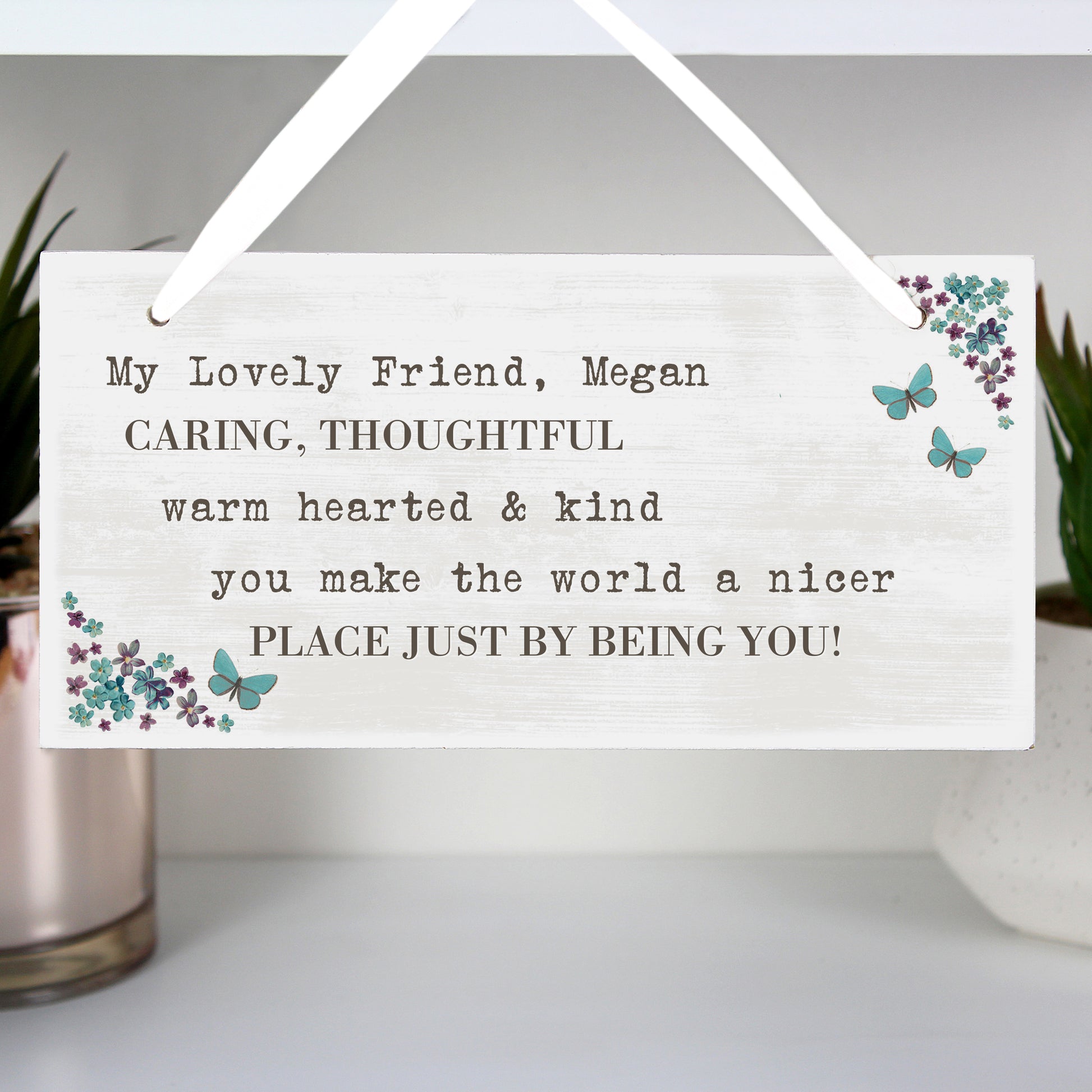 Personalised Forget me not Wooden Sign - MK&JD Gifts