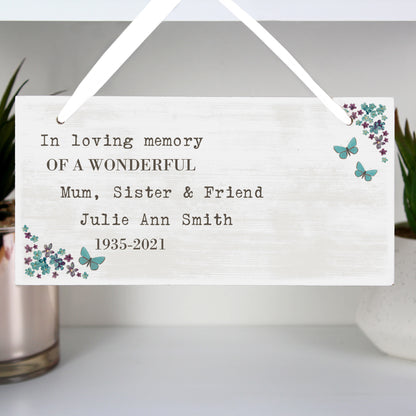 Personalised Forget me not Wooden Sign - MK&JD Gifts