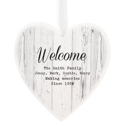Personalised Rustic Large Wooden Heart Decoration - MK&JD Gifts
