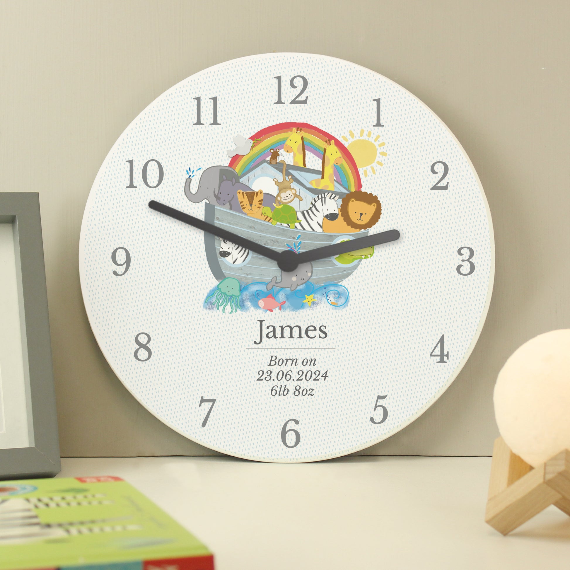Personalised Noah's Ark Clock - MK&JD Gifts