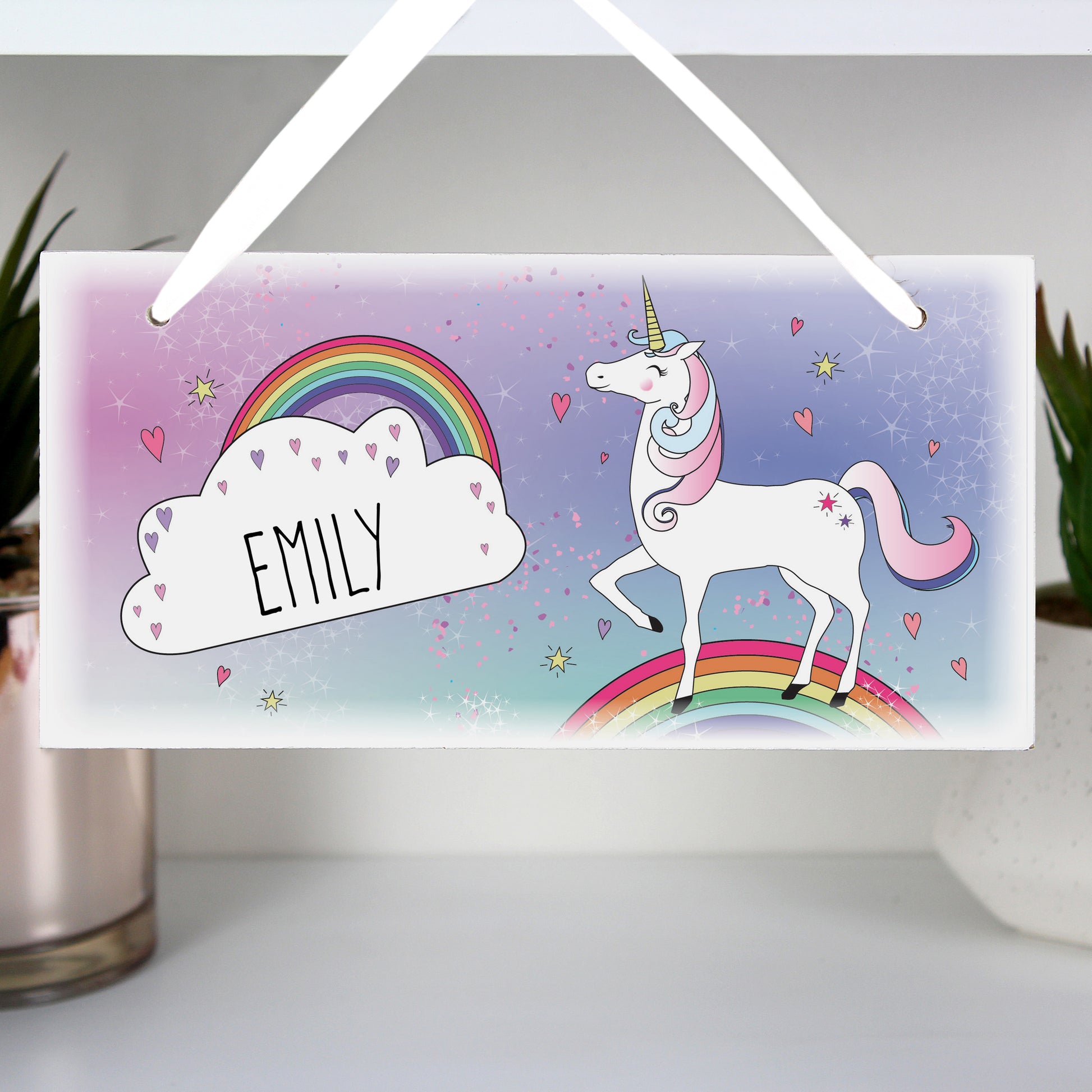 Personalised Unicorn Wooden Sign - MK&JD Gifts