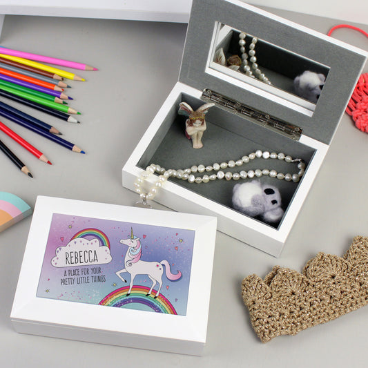 Personalised Unicorn Jewellery Box