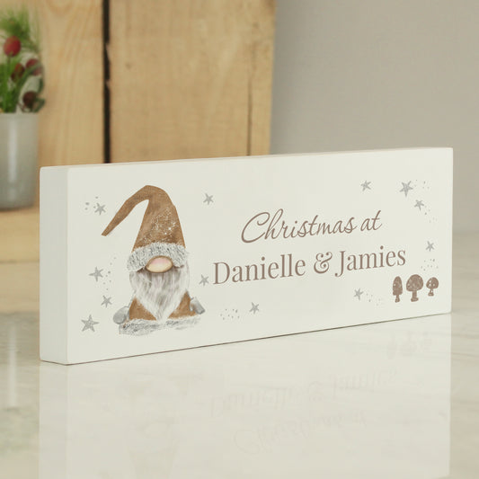 Personalised Christmas Gonk Wooden Mantel Decoration - MK&JD Gifts