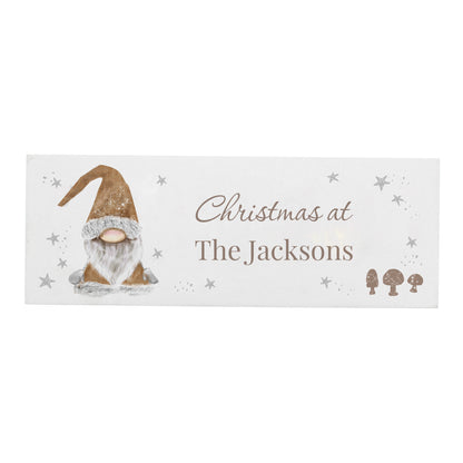 Personalised Christmas Gonk Wooden Mantel Decoration - MK&JD Gifts