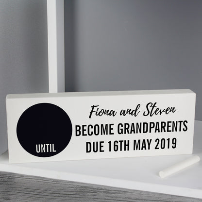 Personalised Classic Chalk Countdown Wooden Mantel Decoration - MK&JD Gifts