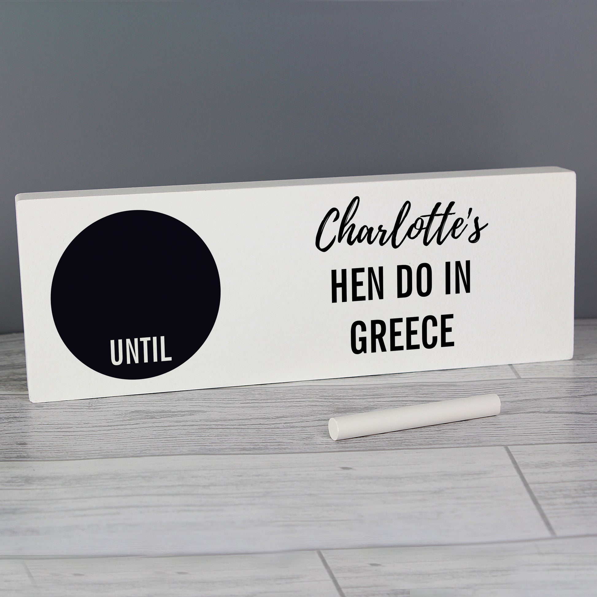 Personalised Classic Chalk Countdown Wooden Mantel Decoration - MK&JD Gifts