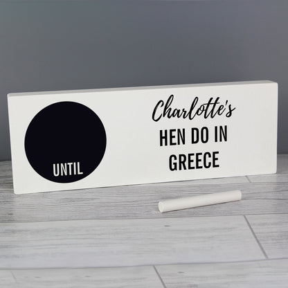 Personalised Classic Chalk Countdown Wooden Mantel Decoration - MK&JD Gifts
