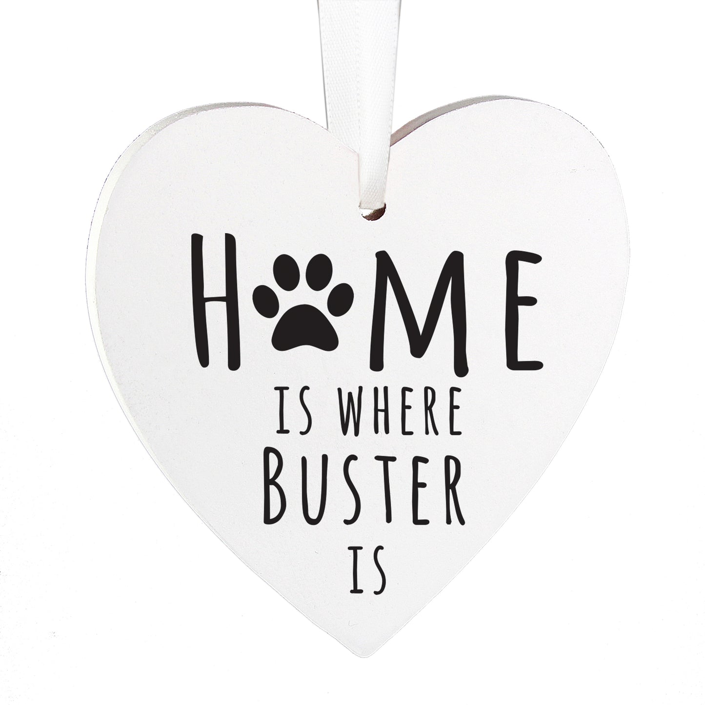 Personalised 'Home is Where' Pet Wooden Heart Decoration - MK&JD Gifts