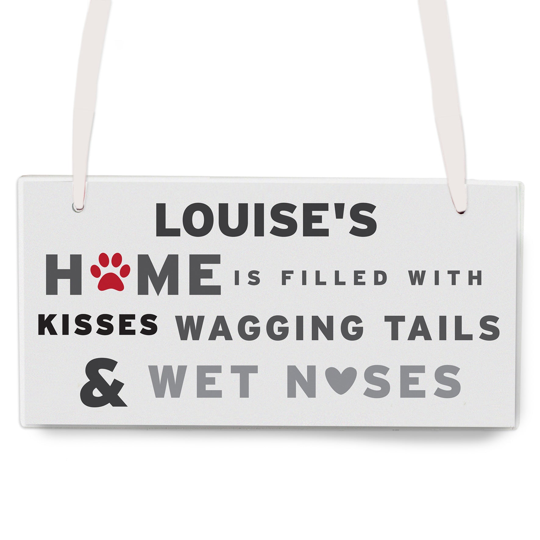 Personalised 'Wagging Tails' Dog Wooden Sign - MK&JD Gifts