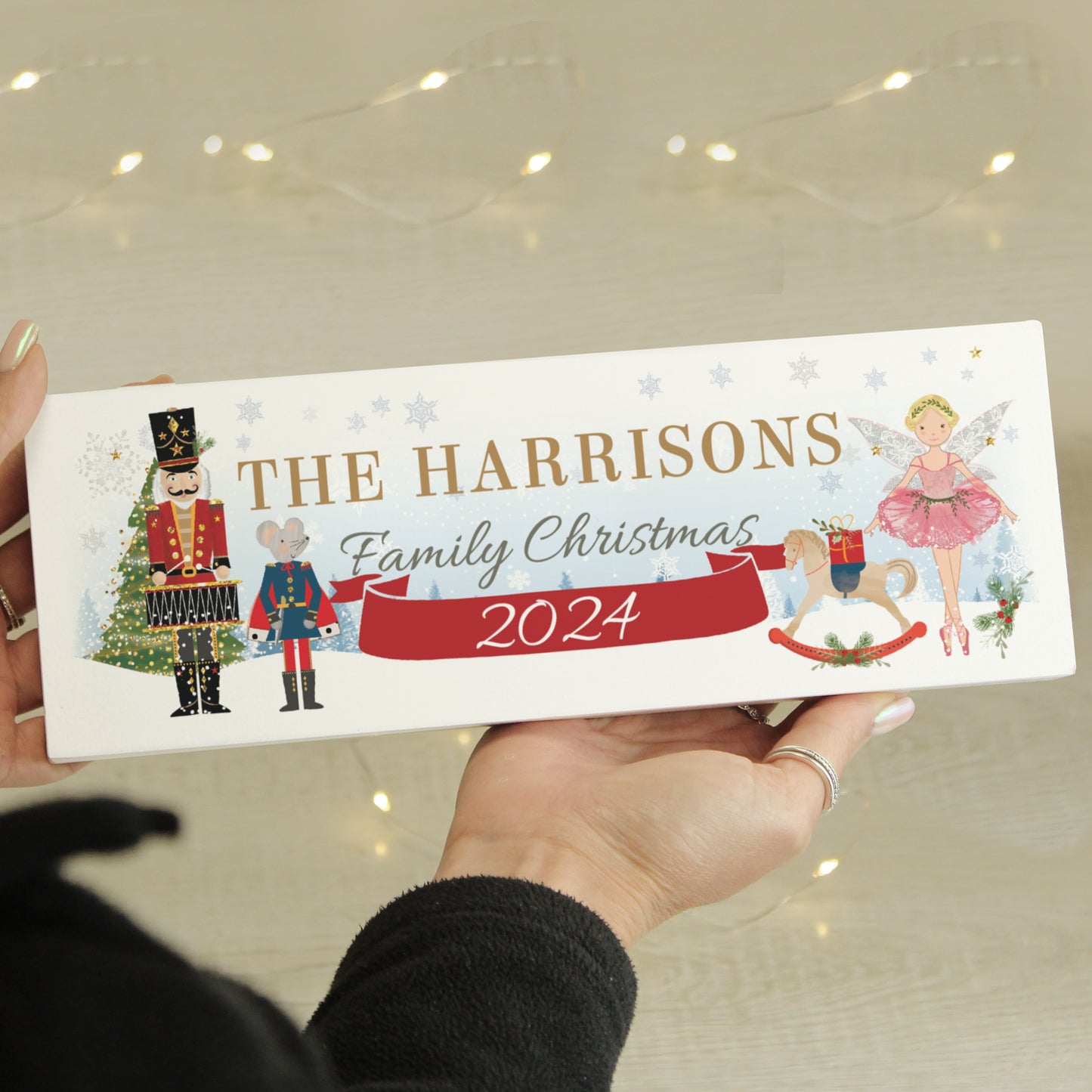Personalised Nutcracker Wooden Mantel Decoration - MK&JD Gifts