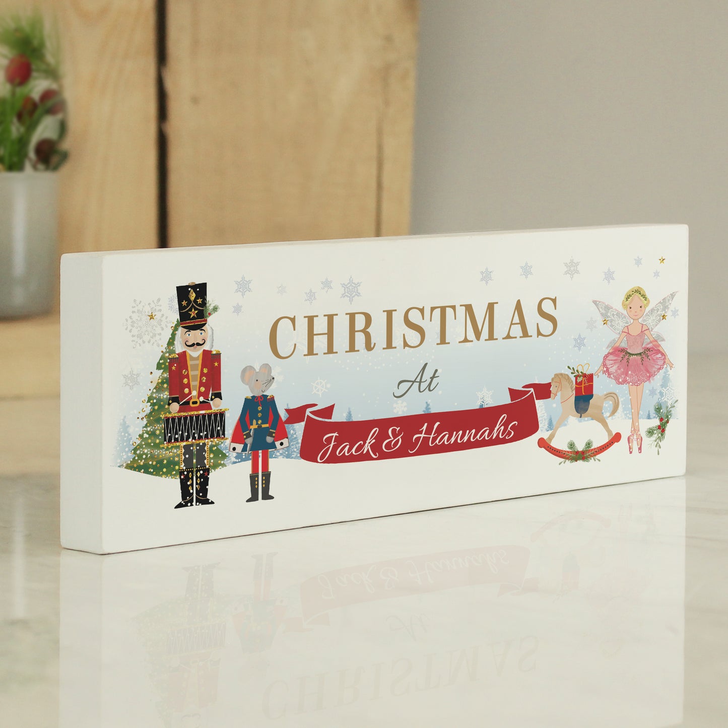 Personalised Nutcracker Wooden Mantel Decoration - MK&JD Gifts