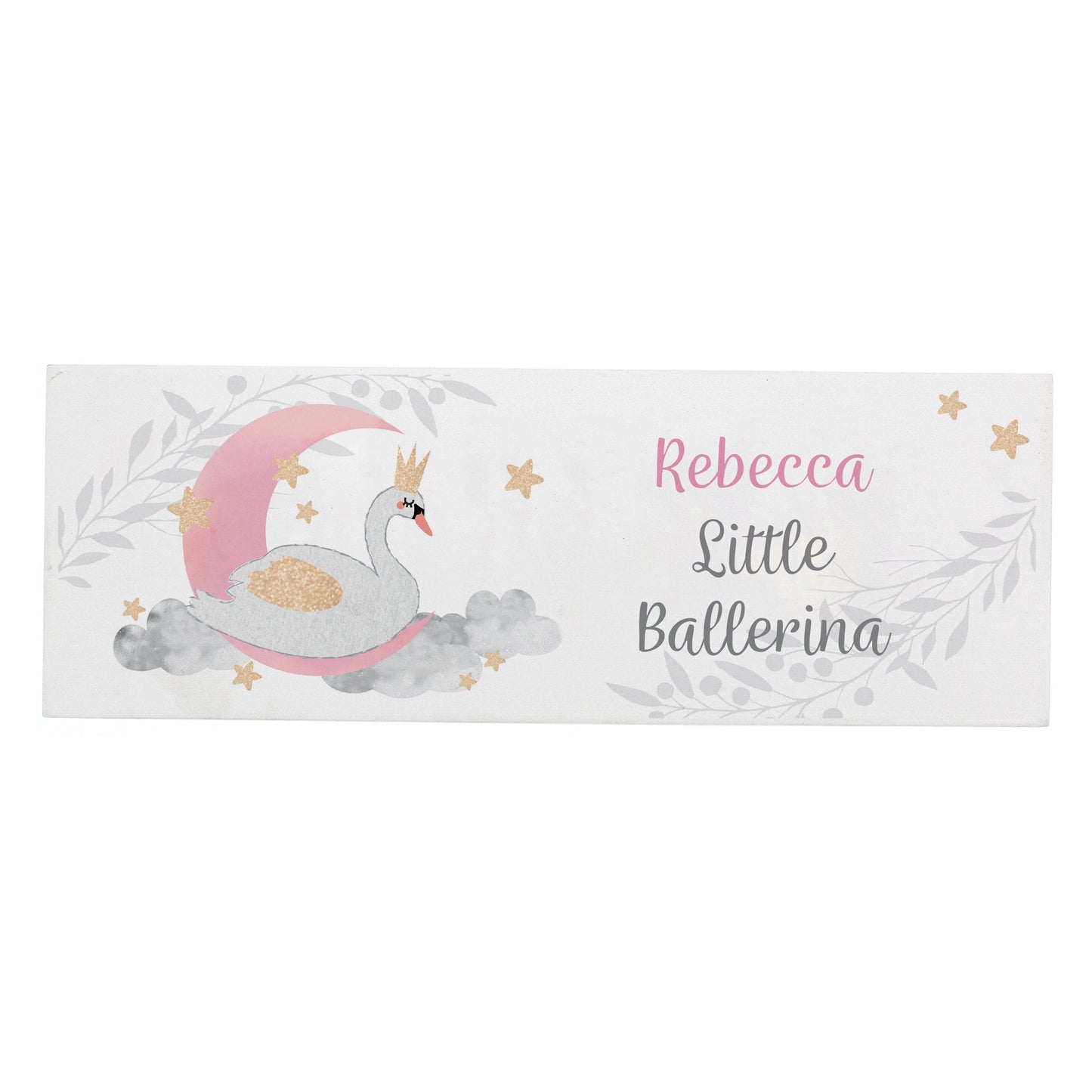 Personalised Swan Lake Wooden Mantel Decoration - MK&JD Gifts