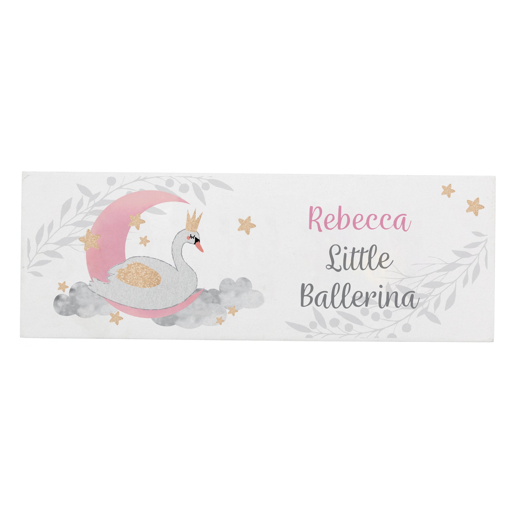Personalised Swan Lake Wooden Mantel Decoration - MK&JD Gifts