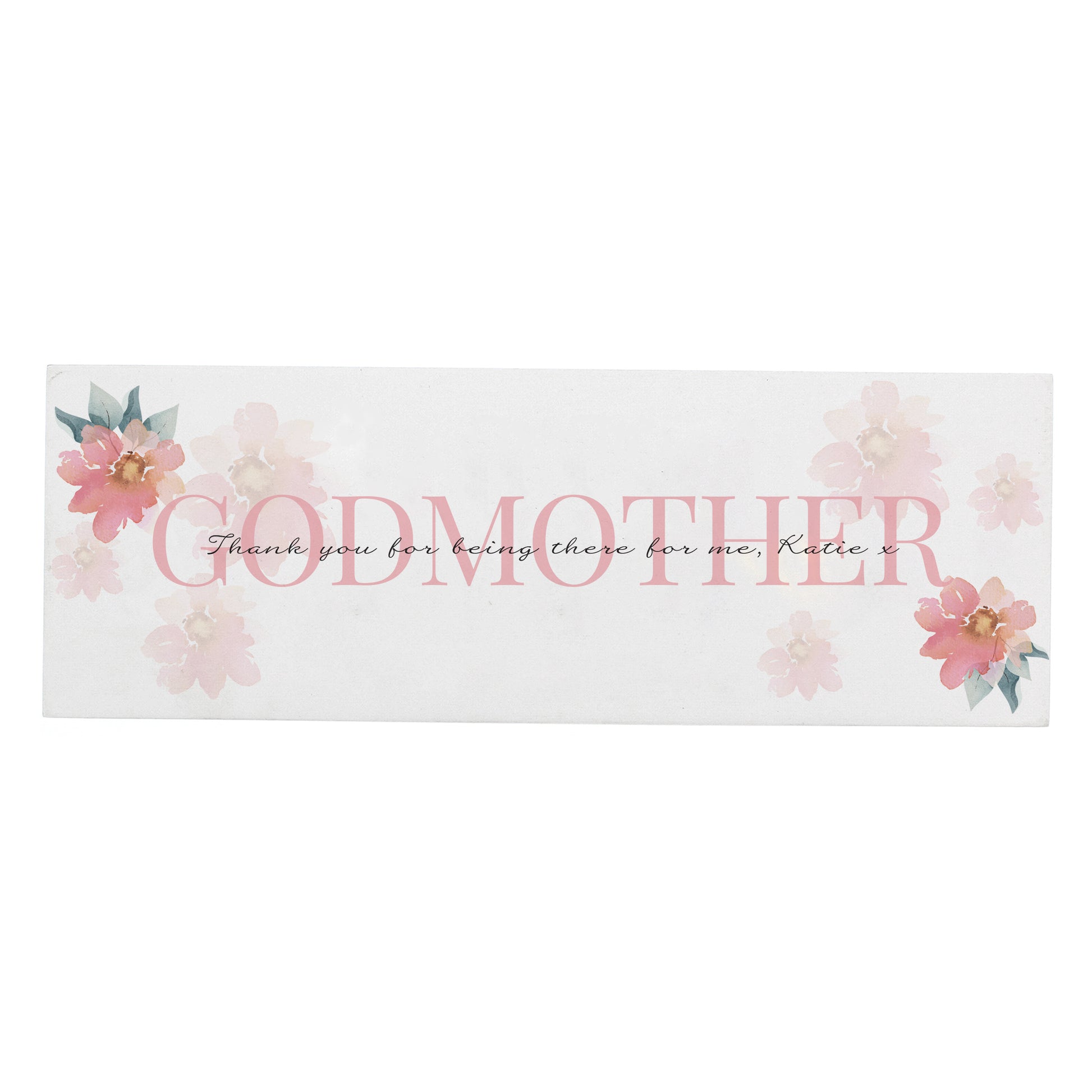 Personalised Floral Sentimental Wooden Mantel Decoration - MK&JD Gifts
