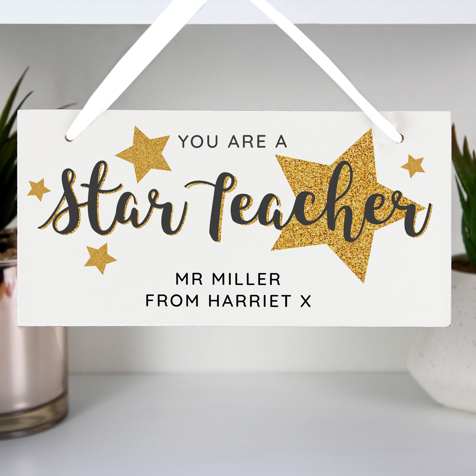 Personalised You Are A Star Teacher Wooden Sign - MK&JD Gifts
