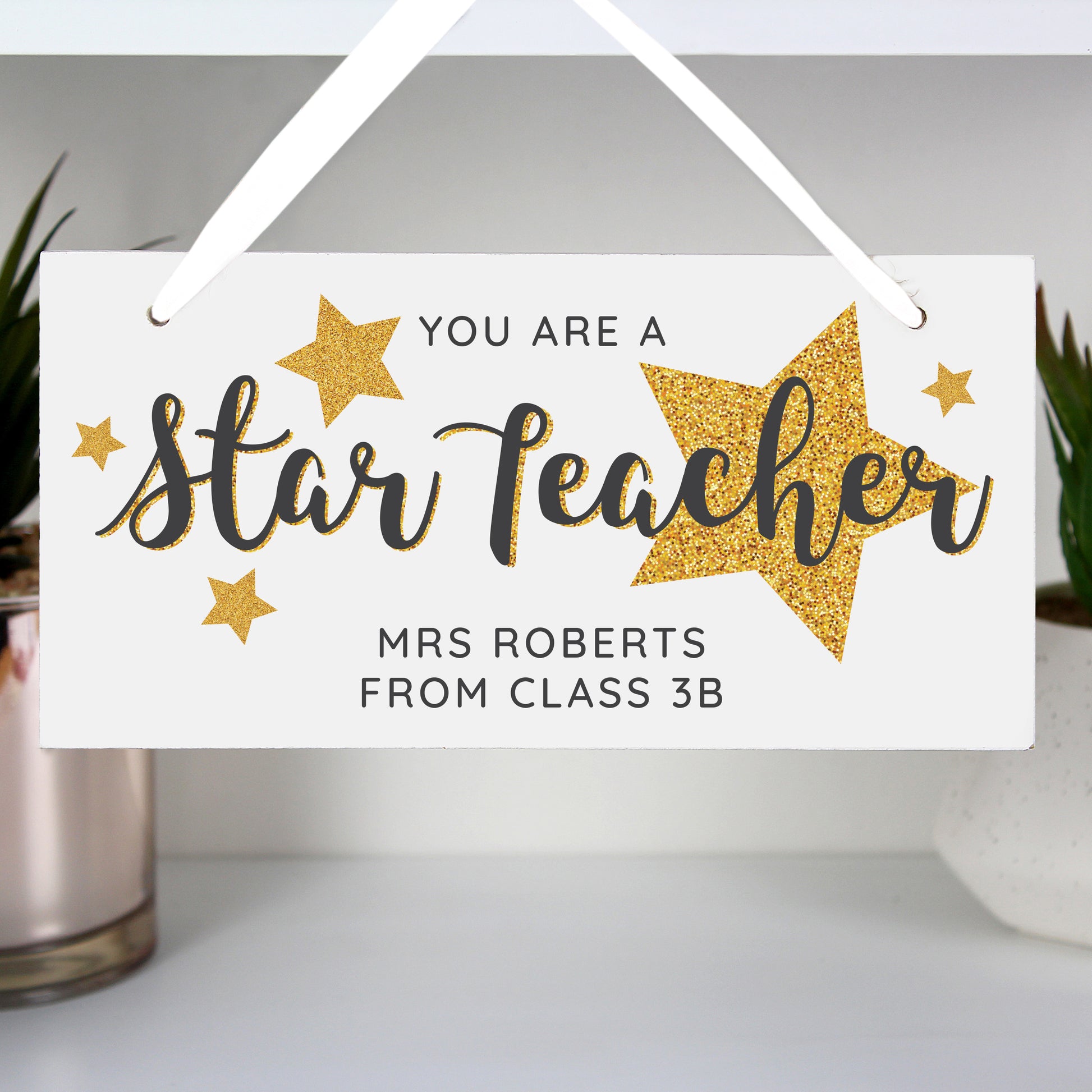 Personalised You Are A Star Teacher Wooden Sign - MK&JD Gifts