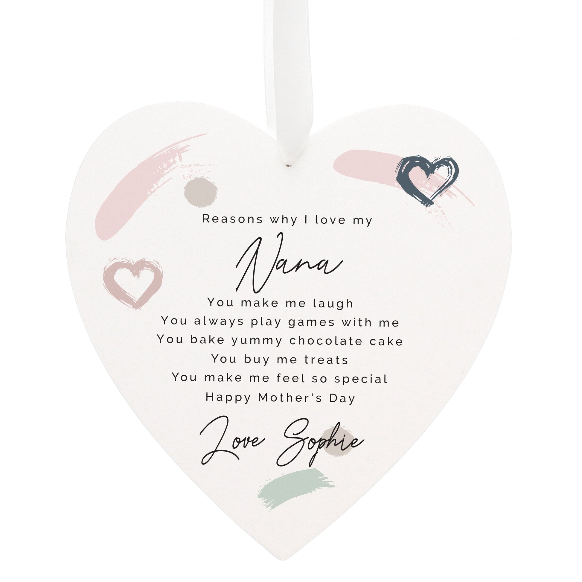 Personalised Love Large Wooden Heart - MK&JD Gifts