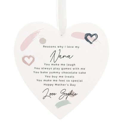 Personalised Love Large Wooden Heart - MK&JD Gifts