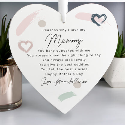 Personalised Love Large Wooden Heart - MK&JD Gifts