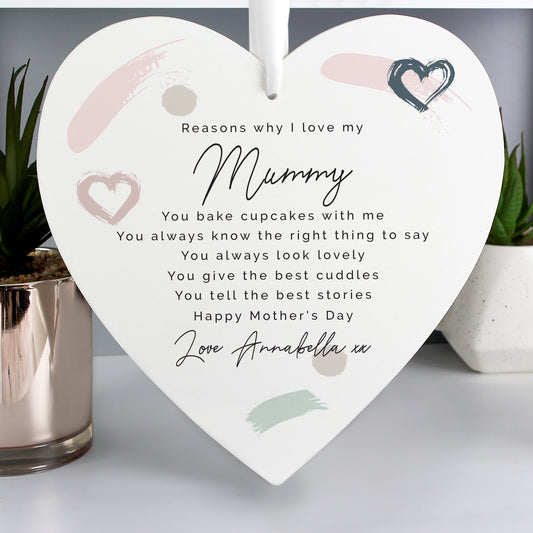 Personalised Love Large Wooden Heart - MK&JD Gifts