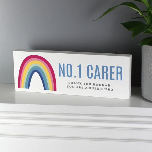 Personalised Rainbow Wooden Mantel Decoration - MK&JD Gifts