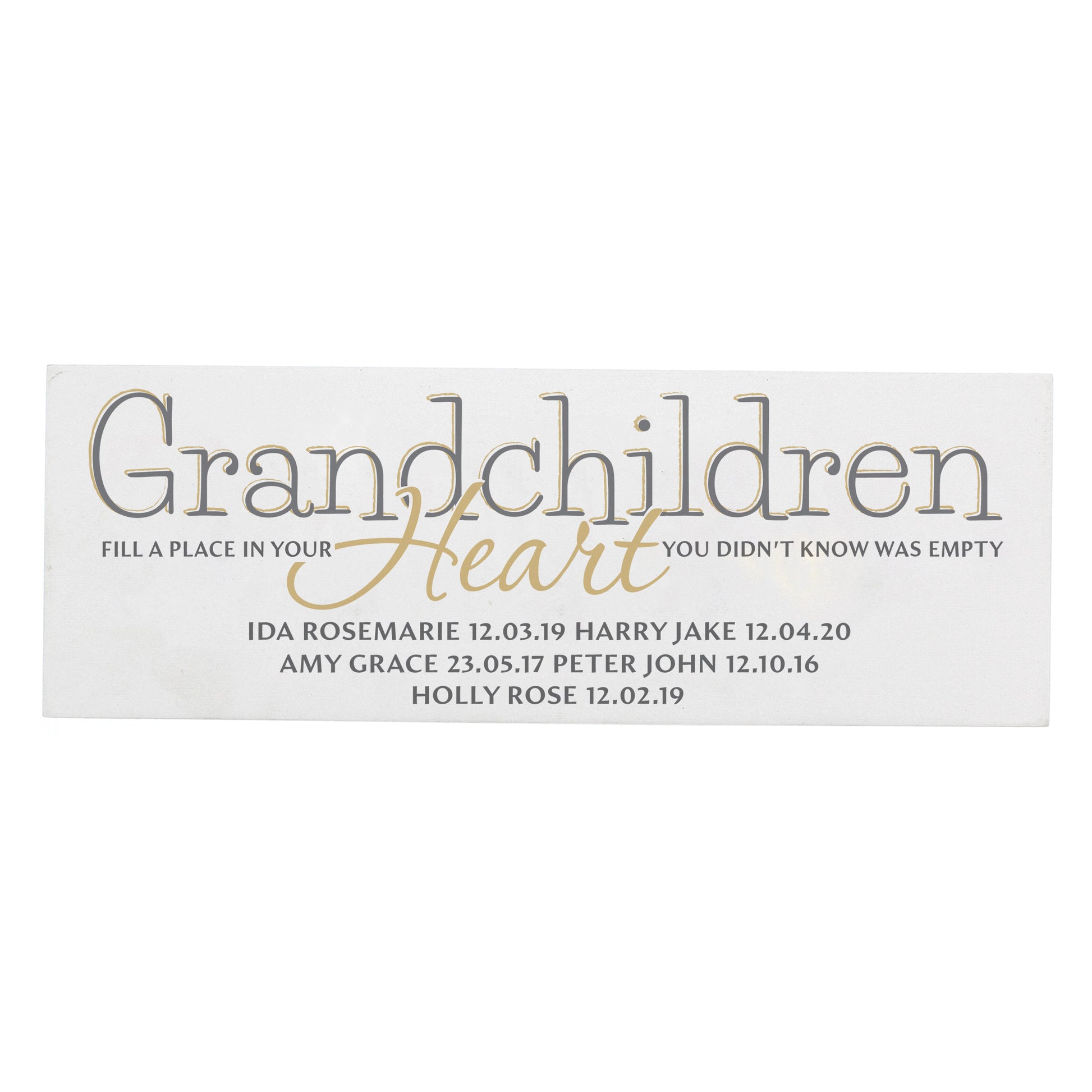 Personalised Grandchildren Wooden Mantel Decoration - MK&JD Gifts