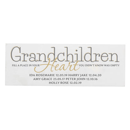 Personalised Grandchildren Wooden Mantel Decoration - MK&JD Gifts