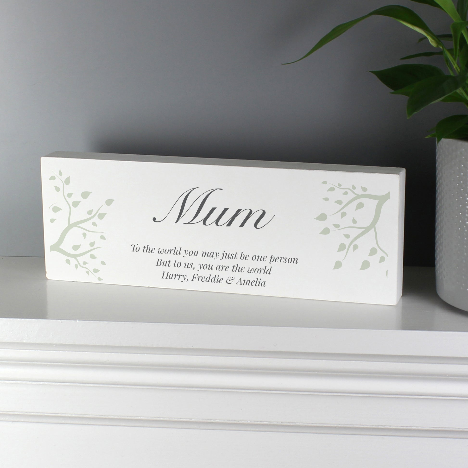Personalised Branches Wooden Mantel Decoration - MK&JD Gifts