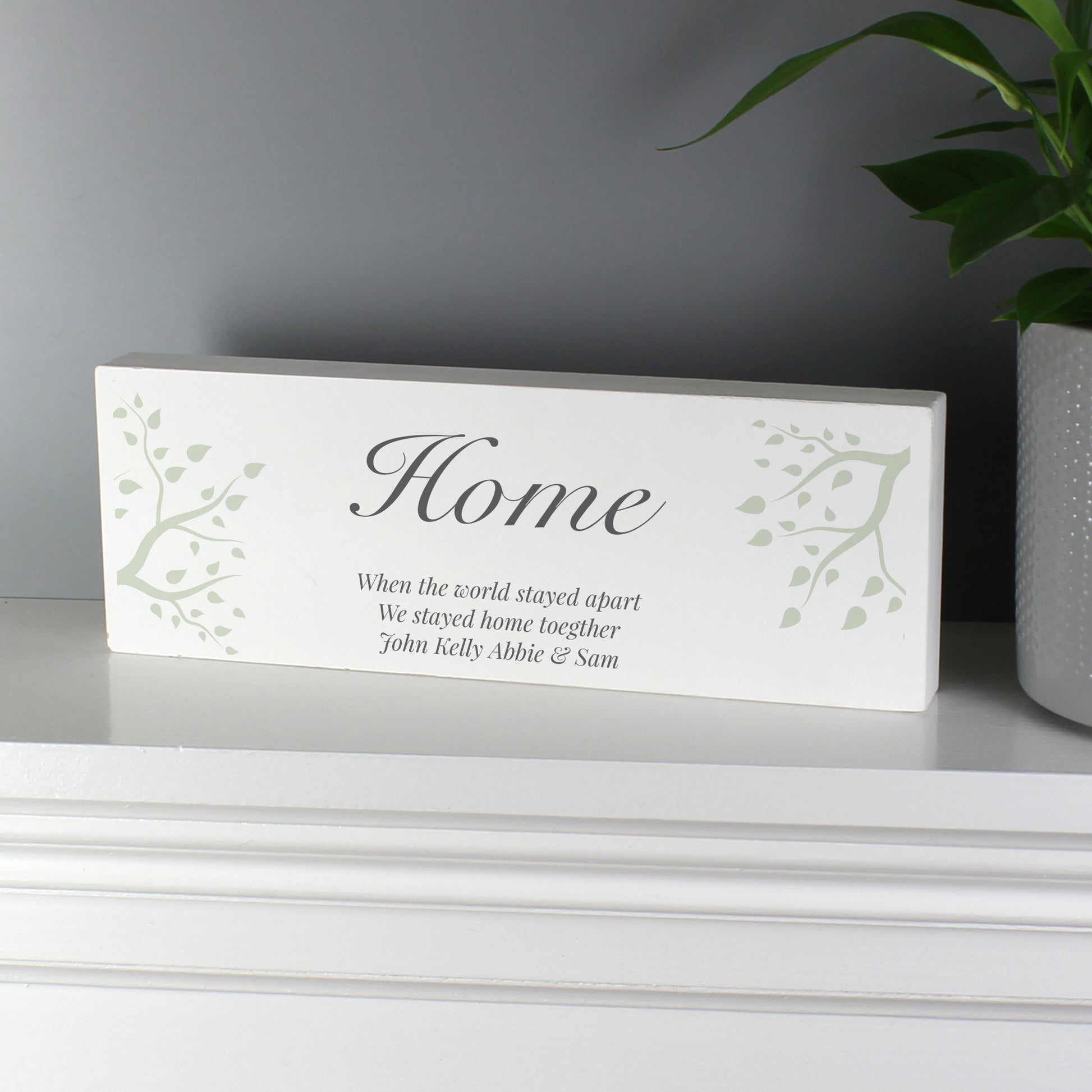 Personalised Branches Wooden Mantel Decoration - MK&JD Gifts