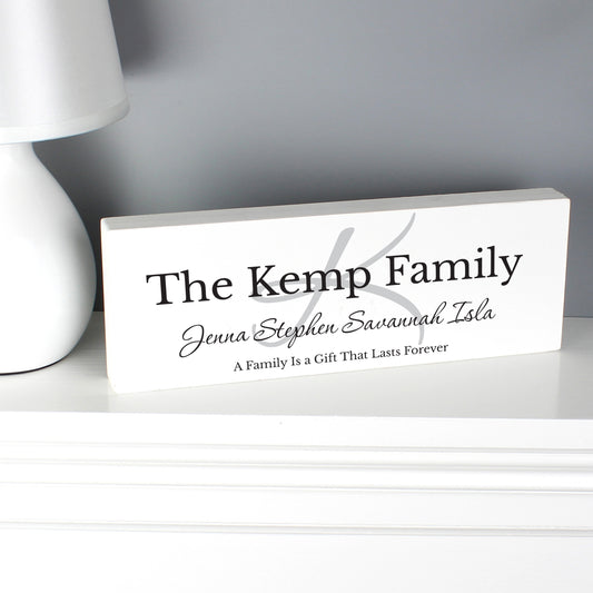Personalised Family Wooden Mantel Decoration - MK&JD Gifts