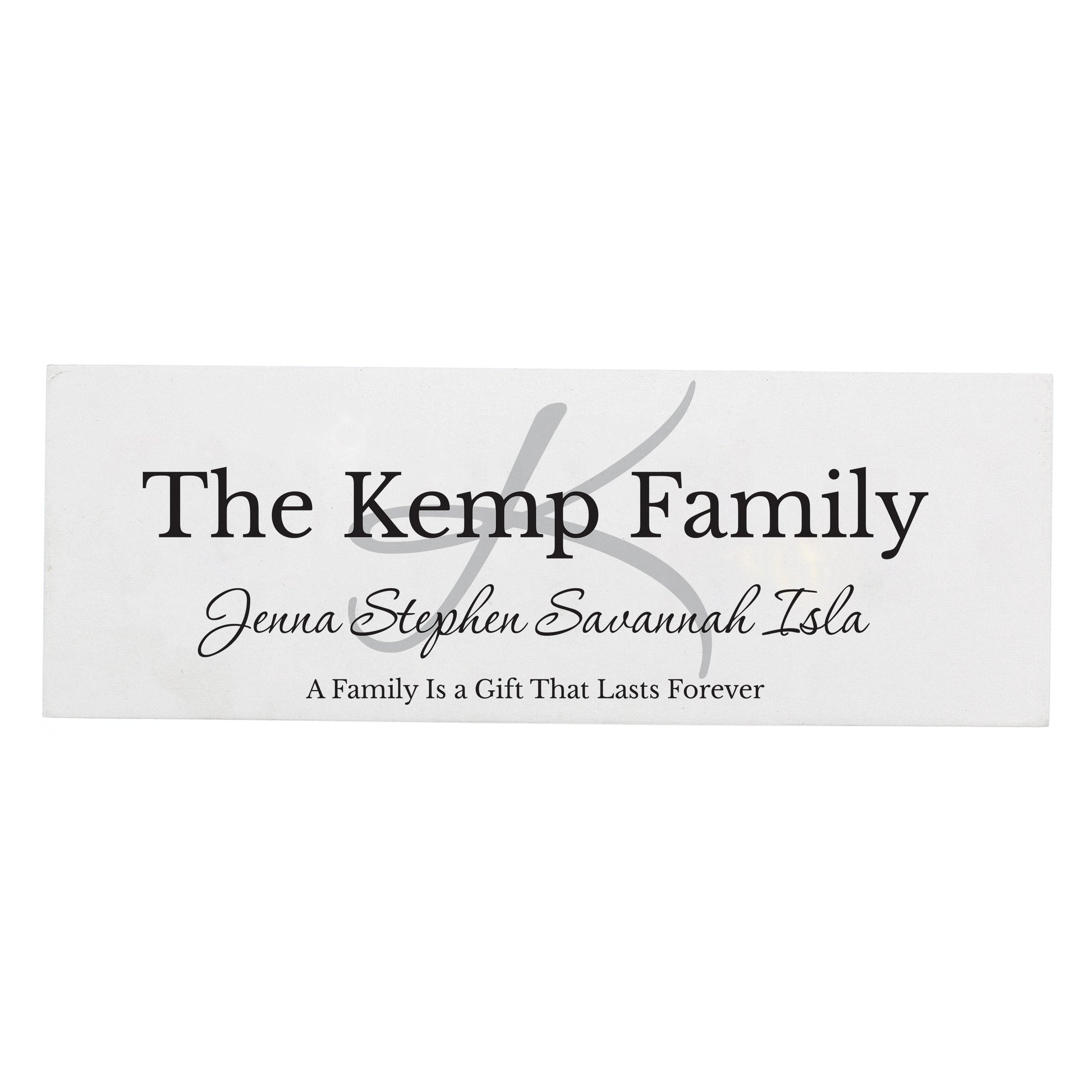 Personalised Family Wooden Mantel Decoration - MK&JD Gifts