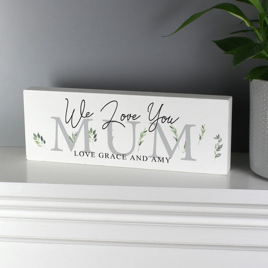 Personalised Botanical Wooden Mantel Decoration - MK&JD Gifts