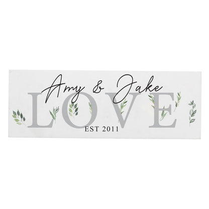 Personalised Botanical Wooden Mantel Decoration - MK&JD Gifts