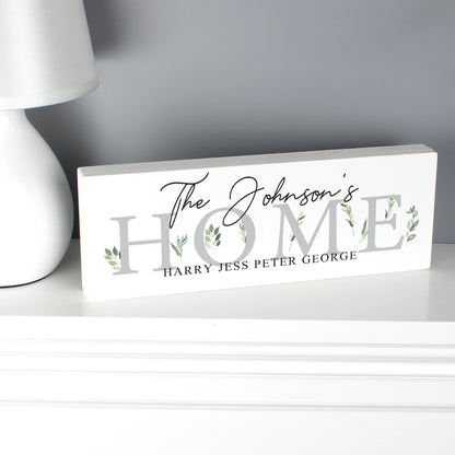 Personalised Botanical Wooden Mantel Decoration - MK&JD Gifts