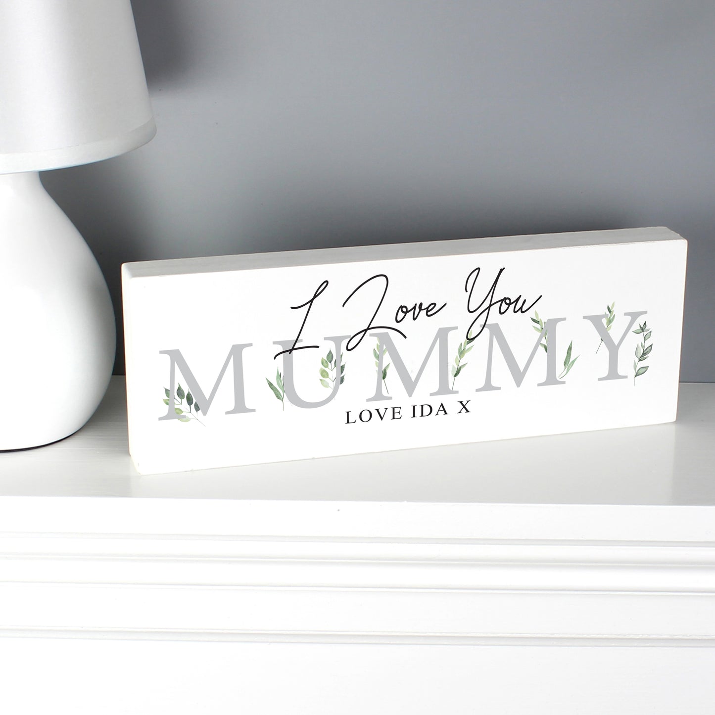 Personalised Botanical Wooden Mantel Decoration - MK&JD Gifts