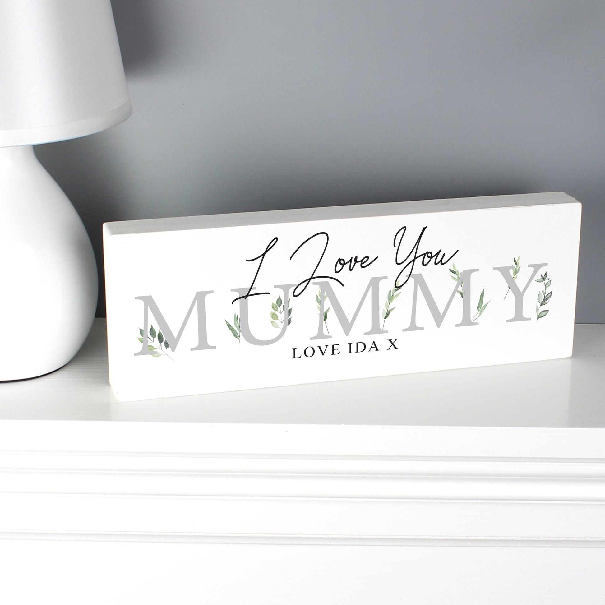 Personalised Botanical Wooden Mantel Decoration - MK&JD Gifts