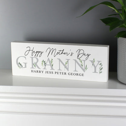 Personalised Botanical Wooden Mantel Decoration - MK&JD Gifts