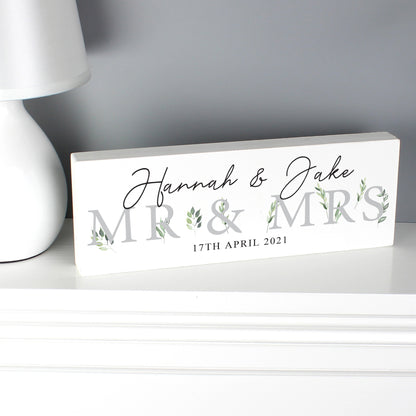 Personalised Botanical Wooden Mantel Decoration - MK&JD Gifts