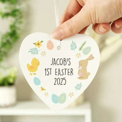 Personalised First Easter Heart Tree Decoration - MK&JD Gifts