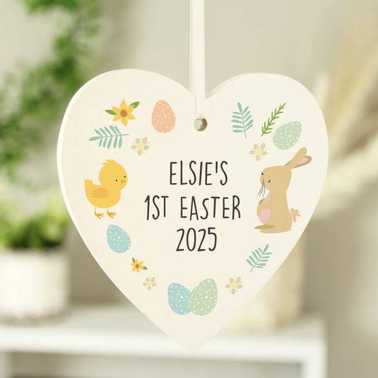 Personalised First Easter Heart Tree Decoration - MK&JD Gifts