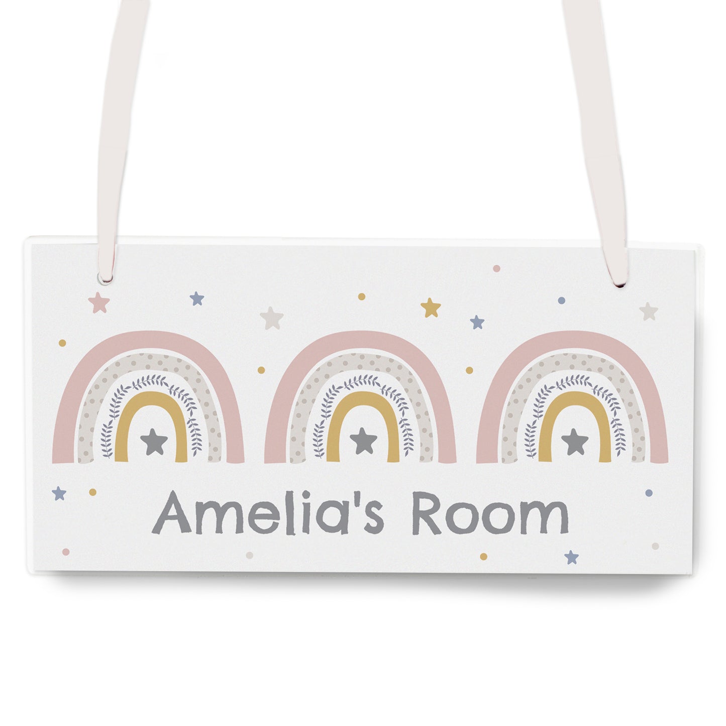 Personalised Rainbow Wooden Sign - MK&JD Gifts