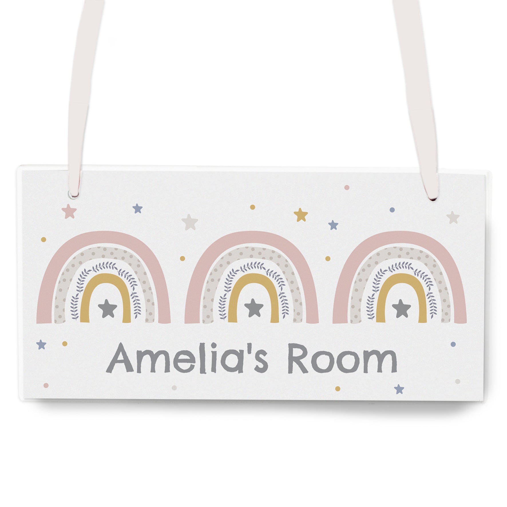Personalised Rainbow Wooden Sign - MK&JD Gifts