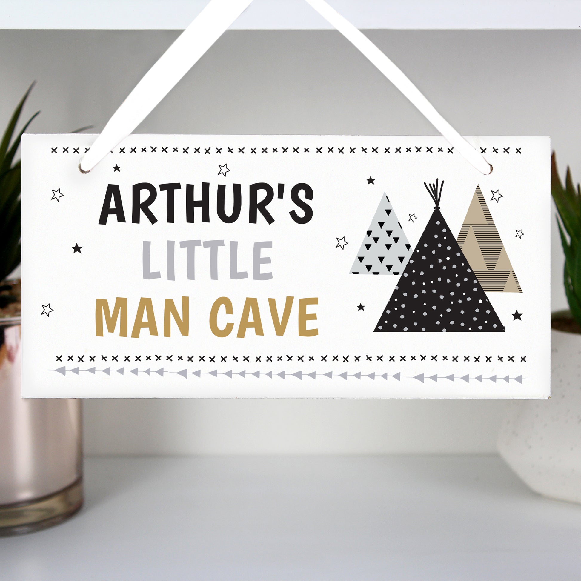 Personalised Wigwam Wooden Sign - MK&JD Gifts