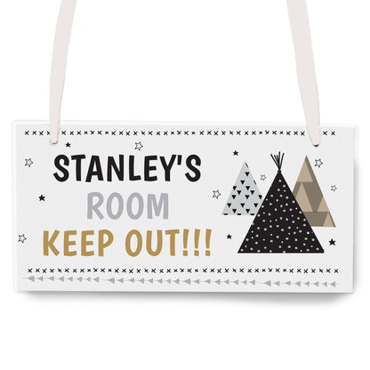 Personalised Wigwam Wooden Sign - MK&JD Gifts