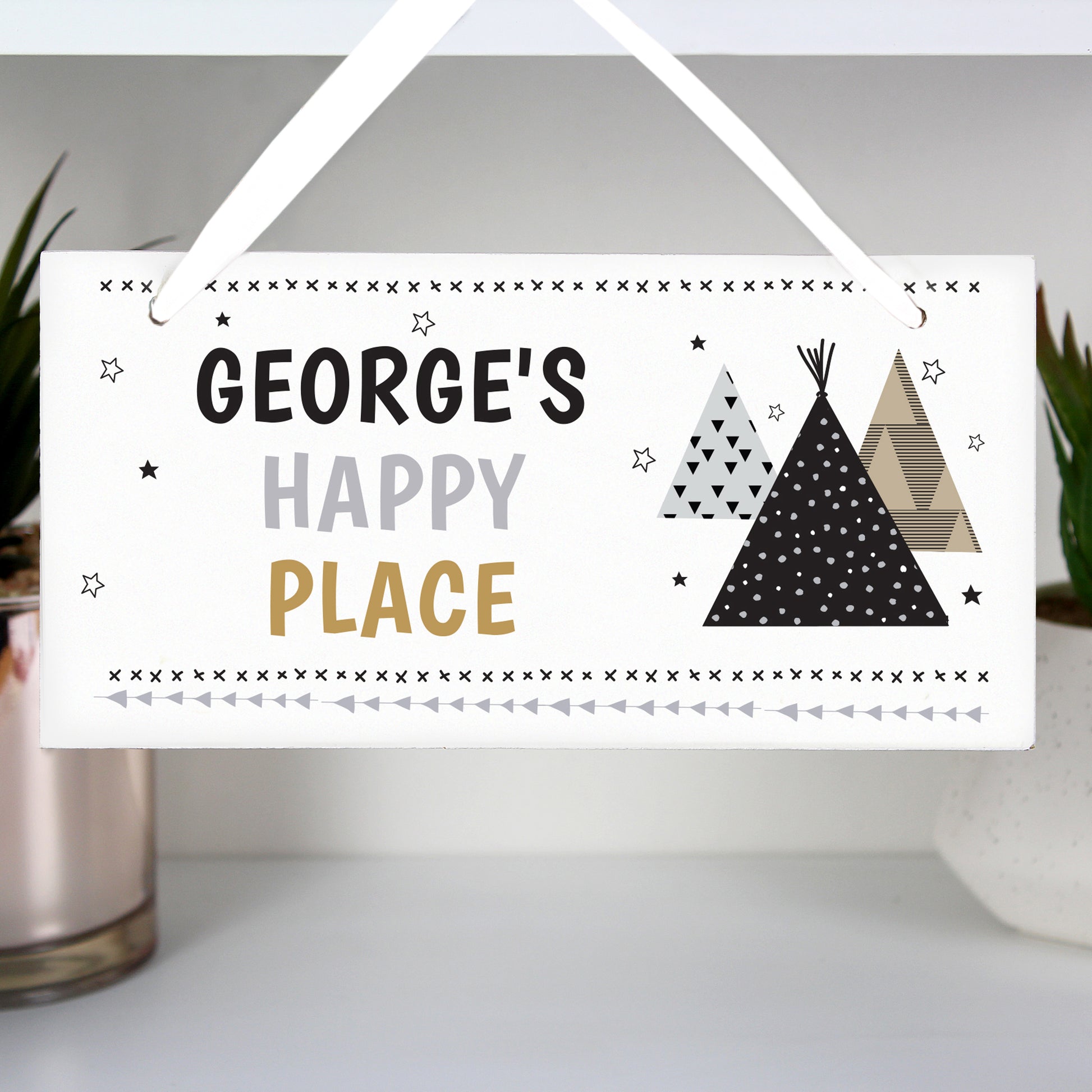 Personalised Wigwam Wooden Sign - MK&JD Gifts