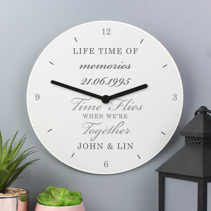 Personalised Anniversary Wooden Clock - MK&JD Gifts
